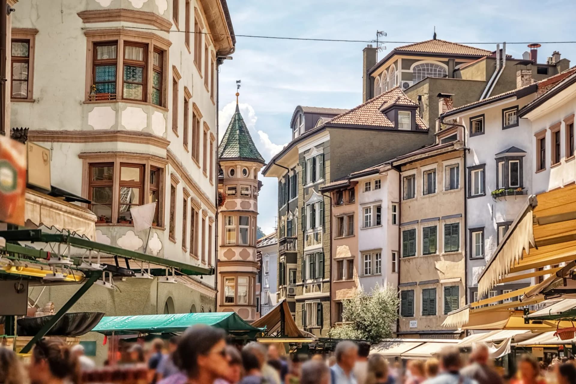 Market stands Bolzano