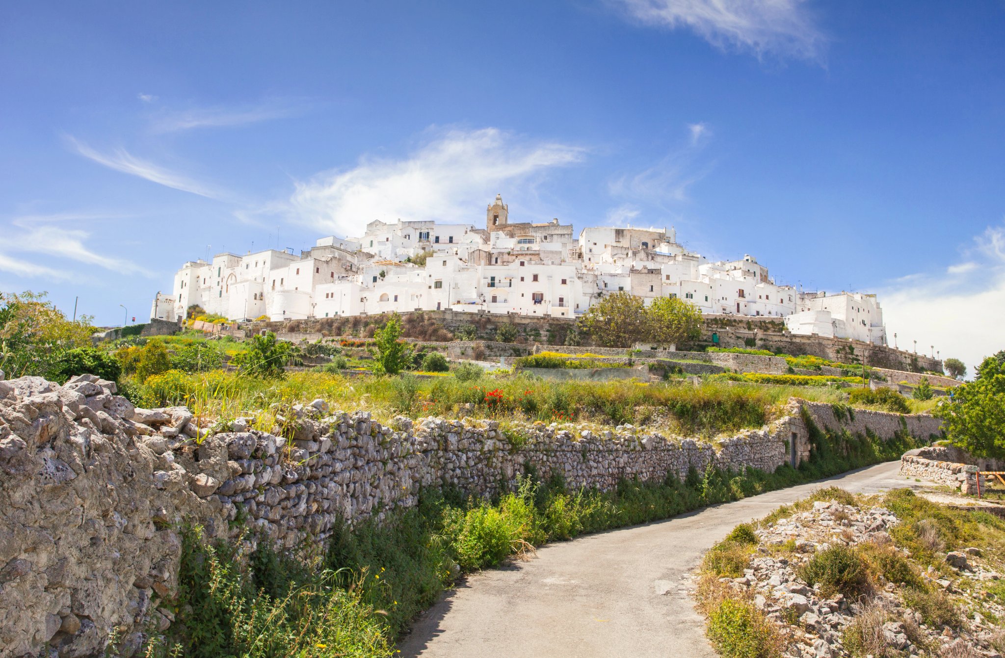 Panoramic view of Ostuni. Italy
