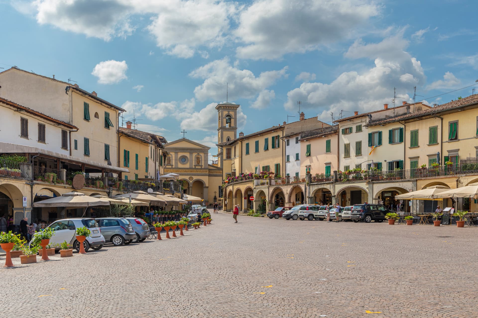 Piazza Matteotti, à Greve in Chianti, Italie