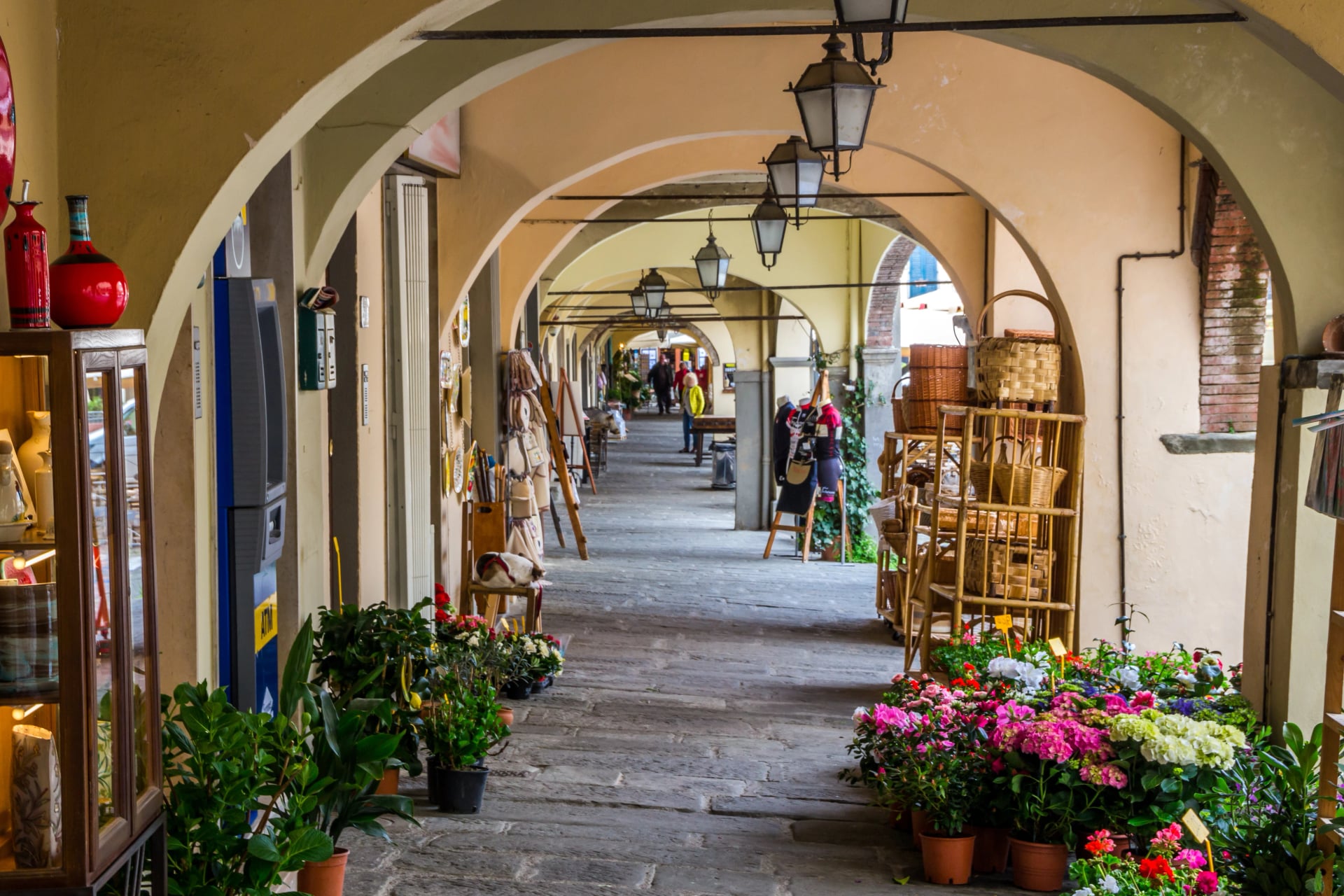 streets in Greve in Chianti in Tuscany